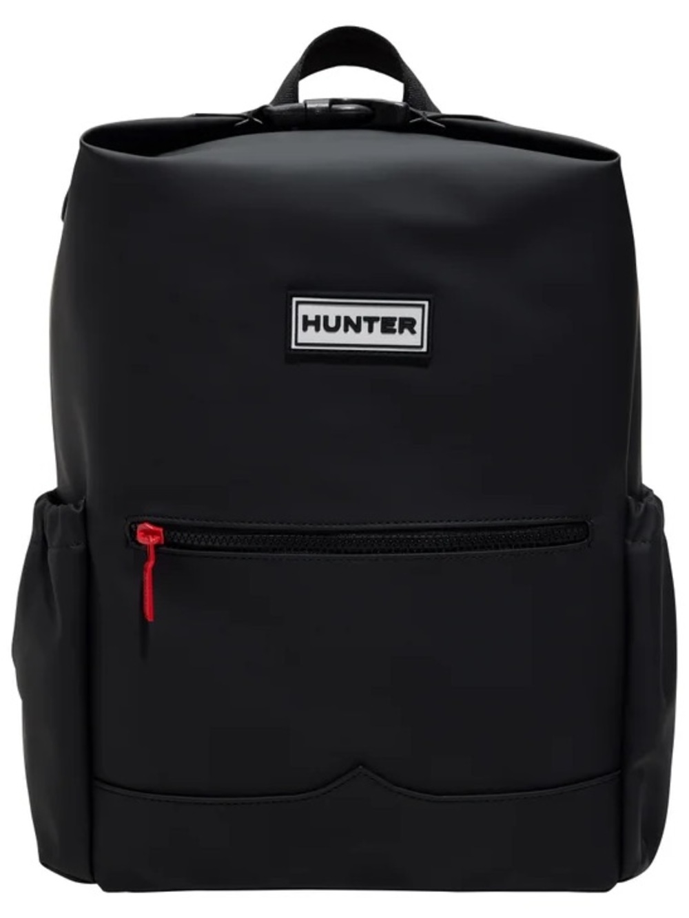 HUNTER - Black Backpack with Red Zip Accent